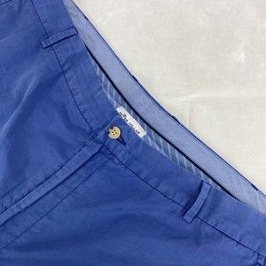 Peter Millar Men's Solid Blue Super Light Weight Flat Front Shorts 40
